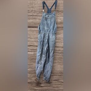 BiBi Lightweight Jogger Denim crop Overalls SZ S